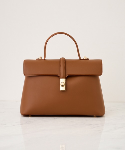 VIS（ビス）の「【新色追加】【軽量】ひねり金具ワンハンドルバッグ/2WAY（ハンドバッグ・レディース・ブラック系その他/グレー系その他/ベージュ/キャメル/ブラック・FREE）」の5枚目の写真