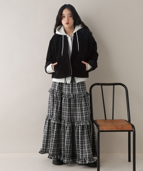 RAGEBLUE(レイジブルー)の「スウェードショートブルゾン(ブルゾン・レディース・ブラウン/ブラック・FREE)」の10枚目の写真