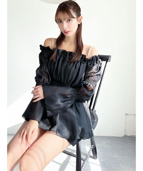 RESEXXY（リゼクシー）の「ボリュームギャザーオフショルブラウス（シャツ/ブラウス・レディース・ホワイト/ピンク/ブラック・FREE）」の17枚目の写真