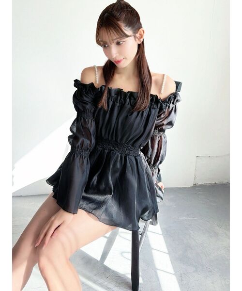 RESEXXY（リゼクシー）の「ボリュームギャザーオフショルブラウス（シャツ/ブラウス・レディース・ホワイト/ピンク/ブラック・FREE）」の19枚目の写真