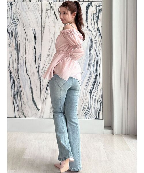 RESEXXY（リゼクシー）の「ボリュームギャザーオフショルブラウス（シャツ/ブラウス・レディース・ホワイト/ピンク/ブラック・FREE）」の22枚目の写真