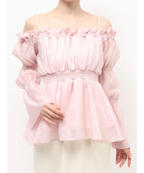 RESEXXY（リゼクシー）の「ボリュームギャザーオフショルブラウス（シャツ/ブラウス・レディース・ホワイト/ピンク/ブラック・FREE）」の11枚目の写真