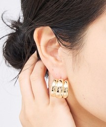 Rouge vif | 【LILI CLASPE/リリクラスプ】ELSA SHIELD EARRINGS シールドピアス(ピアス（両耳用）)