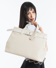 BADGIGI（バッドジジ）の「Belt leather tote bag, cream（トートバッグ）」