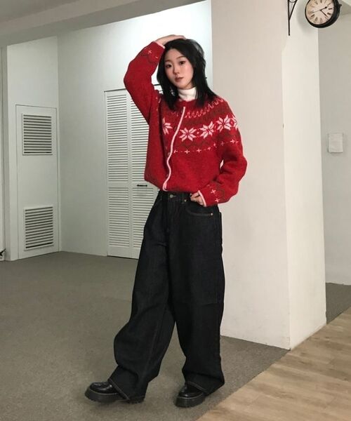 BUTTON UP（ボタンアップ）の「シグネチャーノンフェイドワイドデニム起毛ver.（デニムパンツ・レディース・その他・S/M/L）」の7枚目の写真