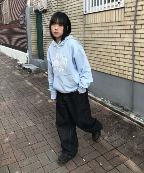 BUTTON UP（ボタンアップ）の「シグネチャーノンフェイドワイドデニム起毛ver.（デニムパンツ・レディース・その他・S/M/L）」の2枚目の写真