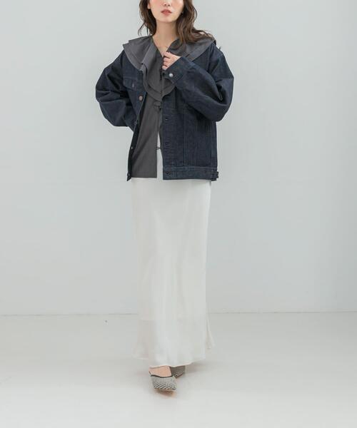 URBAN RESEARCH ROSSO WOMEN(アーバンリサーチ ロッソ)の「『別注』Lee101×ROSSO NOCOLLAR JACKET(デニムジャケット・レディース・インディゴブルー/ワンウォッシュ・FREE)」の20枚目の写真