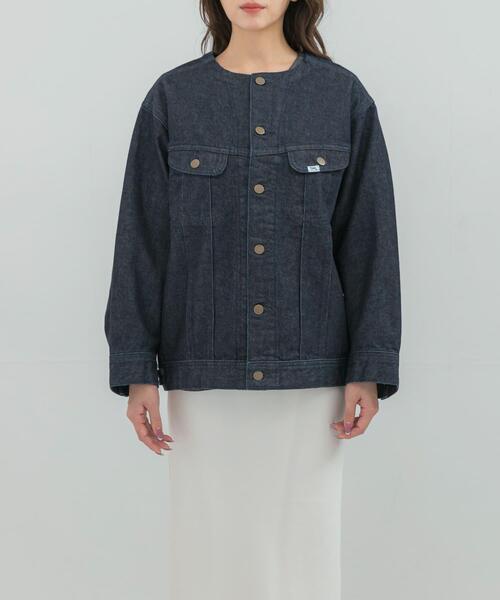 URBAN RESEARCH ROSSO WOMEN(アーバンリサーチ ロッソ)の「『別注』Lee101×ROSSO NOCOLLAR JACKET(デニムジャケット・レディース・インディゴブルー/ワンウォッシュ・FREE)」の18枚目の写真