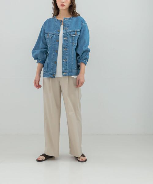 URBAN RESEARCH ROSSO WOMEN(アーバンリサーチ ロッソ)の「『別注』Lee101×ROSSO NOCOLLAR JACKET(デニムジャケット・レディース・インディゴブルー/ワンウォッシュ・FREE)」の10枚目の写真