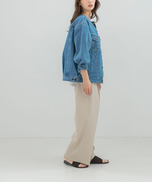 URBAN RESEARCH ROSSO WOMEN(アーバンリサーチ ロッソ)の「『別注』Lee101×ROSSO NOCOLLAR JACKET(デニムジャケット・レディース・インディゴブルー/ワンウォッシュ・FREE)」の9枚目の写真
