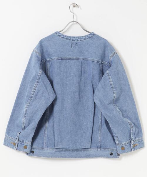 URBAN RESEARCH ROSSO WOMEN(アーバンリサーチ ロッソ)の「『別注』Lee101×ROSSO NOCOLLAR JACKET(デニムジャケット・レディース・インディゴブルー/ワンウォッシュ・FREE)」の6枚目の写真