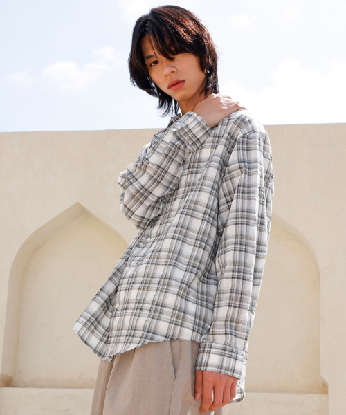 SIGNATURE（シグネチャ）の「オーシャンブリーズチェックシャツ[ホワイト]（シャツ/ブラウス・レディース・その他・M/L）」の3枚目の写真