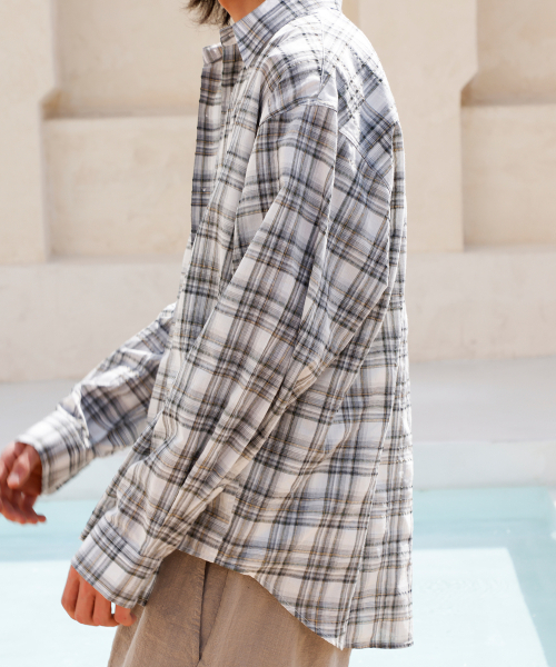SIGNATURE（シグネチャ）の「オーシャンブリーズチェックシャツ[ホワイト]（シャツ/ブラウス・レディース・その他・M/L）」の4枚目の写真