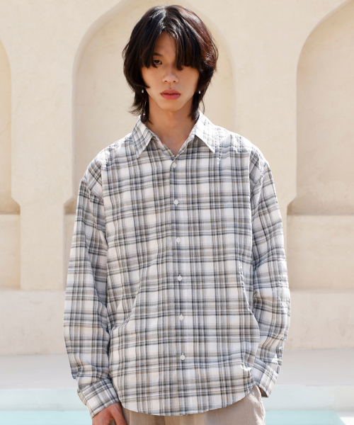 SIGNATURE（シグネチャ）の「オーシャンブリーズチェックシャツ[ホワイト]（シャツ/ブラウス・レディース・その他・M/L）」の8枚目の写真