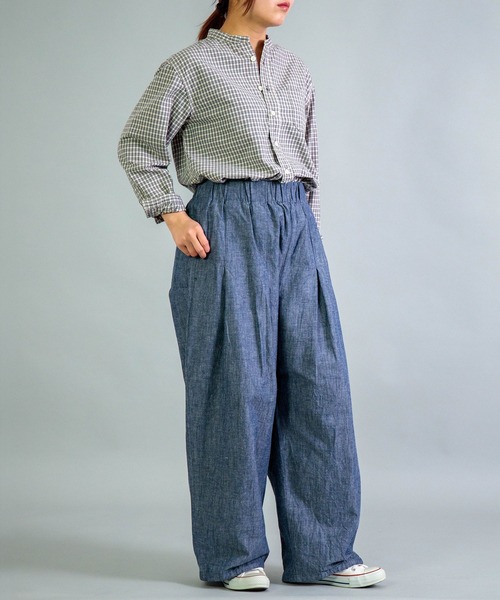 Yarmo（ヤーモ）の「[Yarmo] Wide Tuck Easy PT_Dungaree（その他パンツ・レディース・インディゴブルー・FREE）」の6枚目の写真