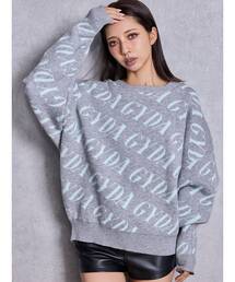 GYDA | GYDA SLANT PATTERNニットトップス(ニット/セーター)