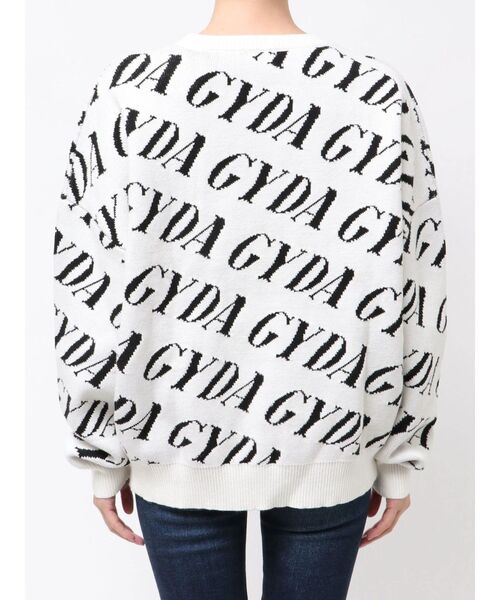 GYDA（ジェイダ）の「GYDA SLANT PATTERNニットトップス（ニット/セーター・レディース・グレー/オフホワイト/ブラック・FREE）」の19枚目の写真