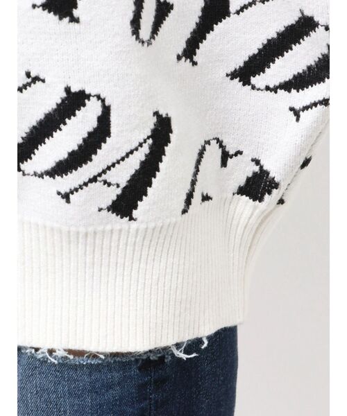 GYDA（ジェイダ）の「GYDA SLANT PATTERNニットトップス（ニット/セーター・レディース・グレー/オフホワイト/ブラック・FREE）」の22枚目の写真