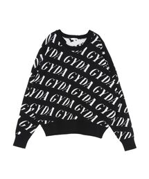 GYDA SLANT PATTERNニットトップス