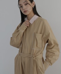 hellam（へラム）の「パイピングジャンプスーツ（サロペット/オーバーオール）」