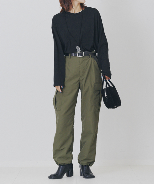 OUTDOOR PRODUCTS（アウトドアプロダクツ）の「追加 ハイツイストジャージークルーネックコンパクトロンTEE（Tシャツ/カットソー・レディース・ホワイト/ブラック/グレー・FREE）」の17枚目の写真