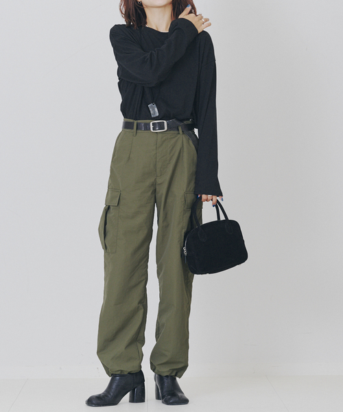 OUTDOOR PRODUCTS（アウトドアプロダクツ）の「追加 ハイツイストジャージークルーネックコンパクトロンTEE（Tシャツ/カットソー・レディース・ホワイト/ブラック/グレー・FREE）」の18枚目の写真