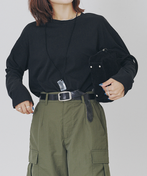 OUTDOOR PRODUCTS（アウトドアプロダクツ）の「追加 ハイツイストジャージークルーネックコンパクトロンTEE（Tシャツ/カットソー・レディース・ホワイト/ブラック/グレー・FREE）」の20枚目の写真