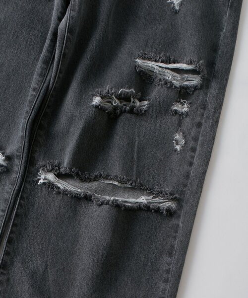 WHO'S WHO gallery(フーズフーギャラリー)の「ボールドダメージデニム(デニムパンツ・レディース・ブラック/ブルー・FREE)」の21枚目の写真