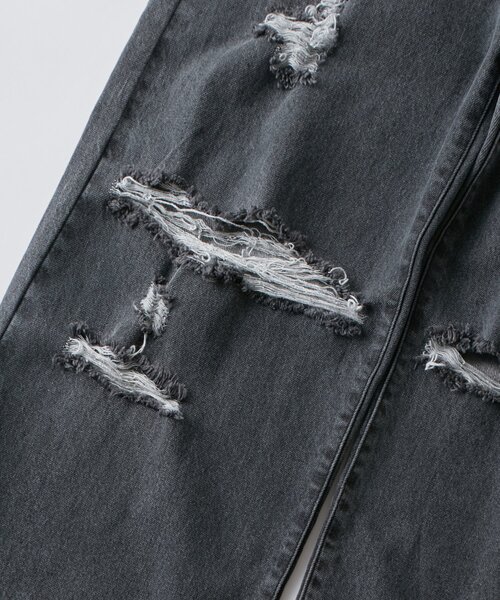 WHO'S WHO gallery(フーズフーギャラリー)の「ボールドダメージデニム(デニムパンツ・レディース・ブラック/ブルー・FREE)」の22枚目の写真