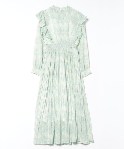 CECIL McBEE（セシルマクビー）の「楊柳花柄フリルプリーツワンピース（ワンピース・レディース・ラベンダー/ブルー/ピンク・MEDIUM）」の2枚目の写真