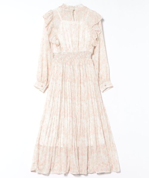 CECIL McBEE（セシルマクビー）の「楊柳花柄フリルプリーツワンピース（ワンピース・レディース・ラベンダー/ブルー/ピンク・MEDIUM）」の4枚目の写真