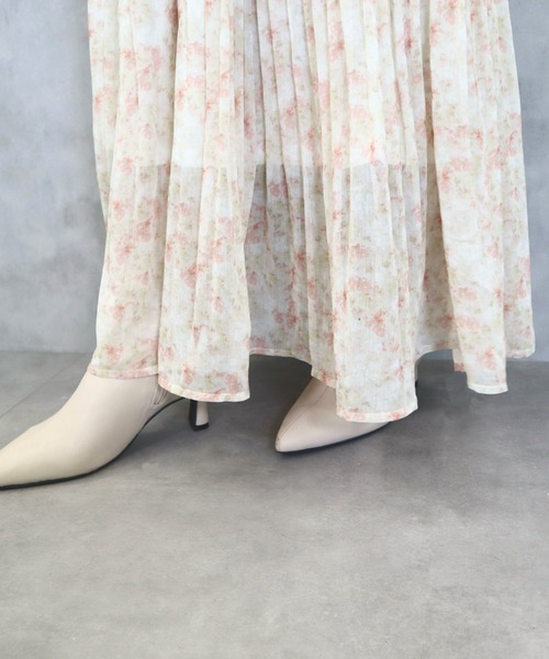 CECIL McBEE（セシルマクビー）の「楊柳花柄フリルプリーツワンピース（ワンピース・レディース・ラベンダー/ブルー/ピンク・MEDIUM）」の12枚目の写真