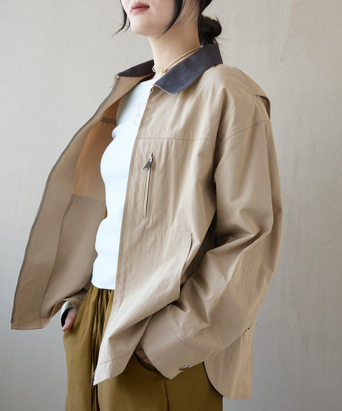 IENA LA BOUCLE（イエナラブークル）の「IENA LA BOUCLE ライトワークブルゾン（その他アウター・レディース・ベージュ・FREE）」の5枚目の写真