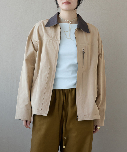 IENA LA BOUCLE（イエナラブークル）の「IENA LA BOUCLE ライトワークブルゾン（その他アウター・レディース・ベージュ・FREE）」の6枚目の写真