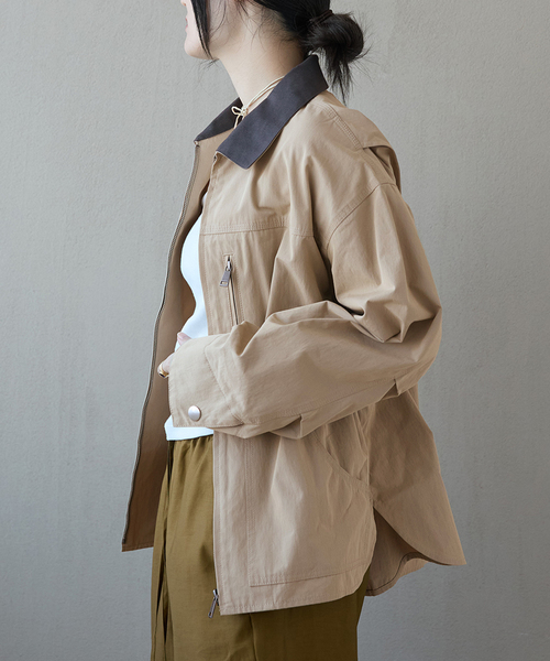 IENA LA BOUCLE（イエナラブークル）の「IENA LA BOUCLE ライトワークブルゾン（その他アウター・レディース・ベージュ・FREE）」の7枚目の写真