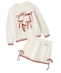 SNIDEL HOME | 【WEB限定】【セット商品】【Milcrea】リボンケーキジャガードニットプルオーバー&リボンニットショートパンツSET(ルームウェア/パジャマ)