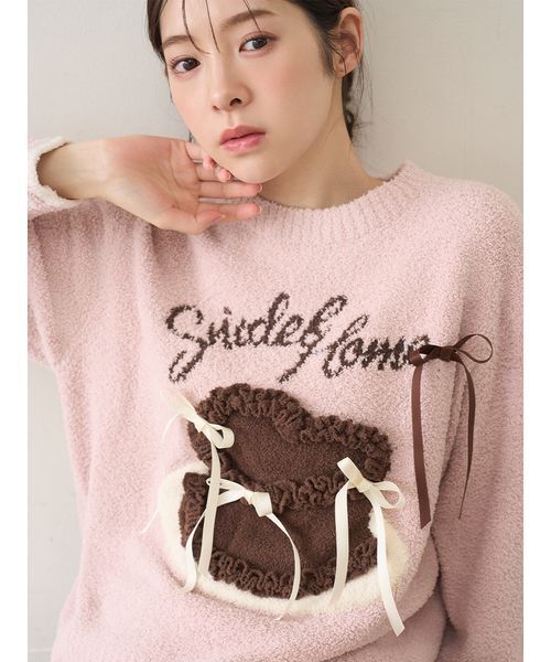 SNIDEL HOME（スナイデルホーム）の「【WEB限定】【セット商品】【Milcrea】リボンケーキジャガードニットプルオーバー＆リボンニットショートパンツSET（ルームウェア/パジャマ・レディース・ブラウン/ピンク/アイボリー/ライトブルー・F）」の15枚目の写真