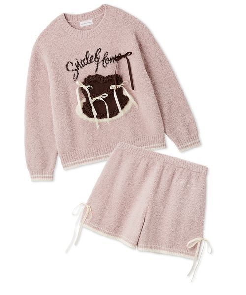 SNIDEL HOME（スナイデルホーム）の「【WEB限定】【セット商品】【Milcrea】リボンケーキジャガードニットプルオーバー＆リボンニットショートパンツSET（ルームウェア/パジャマ・レディース・ブラウン/ピンク/アイボリー/ライトブルー・F）」の6枚目の写真