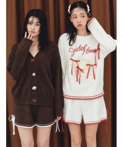 SNIDEL HOME（スナイデルホーム）の「【WEB限定】【セット商品】【Milcrea】リボンケーキジャガードニットプルオーバー＆リボンニットショートパンツSET（ルームウェア/パジャマ・レディース・ブラウン/ピンク/アイボリー/ライトブルー・F）」の21枚目の写真