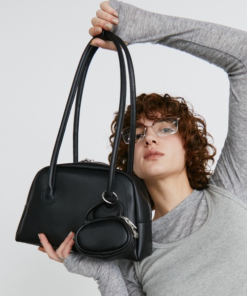 arholiday.standard(エーアールホリデースタンダード)の「long handle boston bag with mini bag / ミニバッグ付きロングハンドルボストンバッグ(ボストンバッグ・レディース・ブラウン/ブラック・FREE)」の1枚目の写真