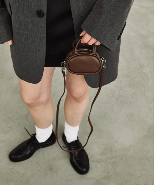 arholiday.standard(エーアールホリデースタンダード)の「long handle boston bag with mini bag / ミニバッグ付きロングハンドルボストンバッグ(ボストンバッグ・レディース・ブラウン/ブラック・FREE)」の3枚目の写真