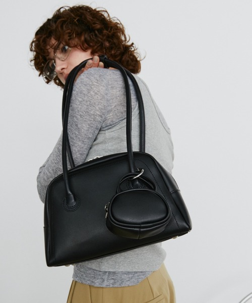 arholiday.standard(エーアールホリデースタンダード)の「long handle boston bag with mini bag / ミニバッグ付きロングハンドルボストンバッグ(ボストンバッグ・レディース・ブラウン/ブラック・FREE)」の8枚目の写真