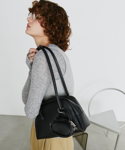 arholiday.standard(エーアールホリデースタンダード)の「long handle boston bag with mini bag / ミニバッグ付きロングハンドルボストンバッグ(ボストンバッグ・レディース・ブラウン/ブラック・FREE)」の9枚目の写真