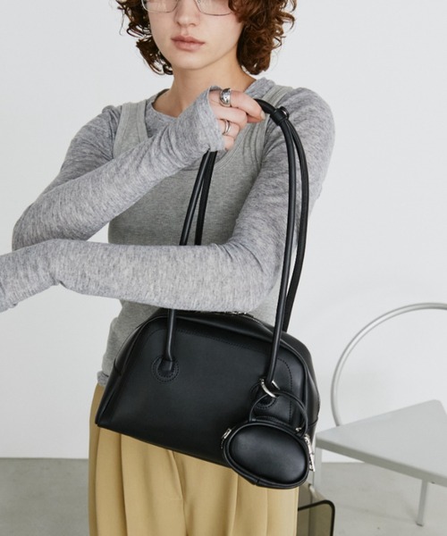 arholiday.standard(エーアールホリデースタンダード)の「long handle boston bag with mini bag / ミニバッグ付きロングハンドルボストンバッグ(ボストンバッグ・レディース・ブラウン/ブラック・FREE)」の6枚目の写真