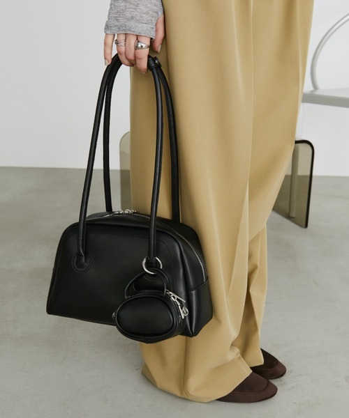arholiday.standard(エーアールホリデースタンダード)の「long handle boston bag with mini bag / ミニバッグ付きロングハンドルボストンバッグ(ボストンバッグ・レディース・ブラウン/ブラック・FREE)」の13枚目の写真
