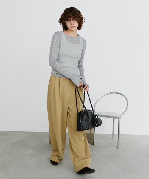 arholiday.standard(エーアールホリデースタンダード)の「long handle boston bag with mini bag / ミニバッグ付きロングハンドルボストンバッグ(ボストンバッグ・レディース・ブラウン/ブラック・FREE)」の16枚目の写真