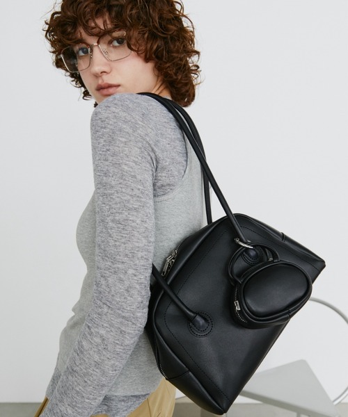 arholiday.standard(エーアールホリデースタンダード)の「long handle boston bag with mini bag / ミニバッグ付きロングハンドルボストンバッグ(ボストンバッグ・レディース・ブラウン/ブラック・FREE)」の7枚目の写真