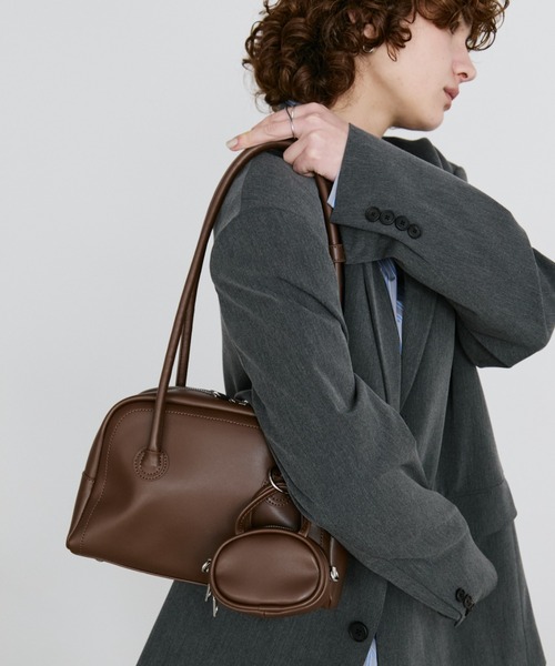 arholiday.standard(エーアールホリデースタンダード)の「long handle boston bag with mini bag / ミニバッグ付きロングハンドルボストンバッグ(ボストンバッグ・レディース・ブラウン/ブラック・FREE)」の22枚目の写真