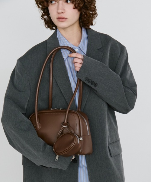 arholiday.standard(エーアールホリデースタンダード)の「long handle boston bag with mini bag / ミニバッグ付きロングハンドルボストンバッグ(ボストンバッグ・レディース・ブラウン/ブラック・FREE)」の21枚目の写真