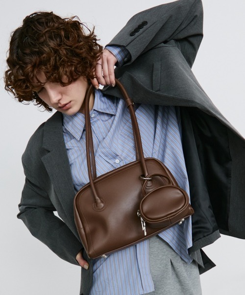 arholiday.standard(エーアールホリデースタンダード)の「long handle boston bag with mini bag / ミニバッグ付きロングハンドルボストンバッグ(ボストンバッグ・レディース・ブラウン/ブラック・FREE)」の20枚目の写真